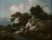 Jacob Isaacksz. van Ruisdael Landscape with Dune and Small Waterfall oil painting reproduction